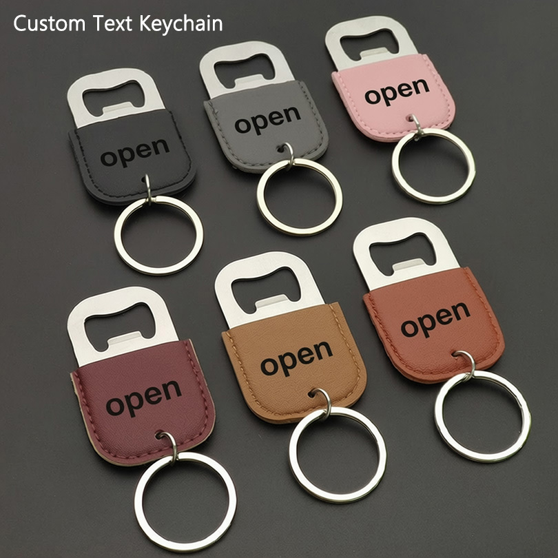 Initial Ring Custom - Personalized Custom Name Keychain Beer Bottle