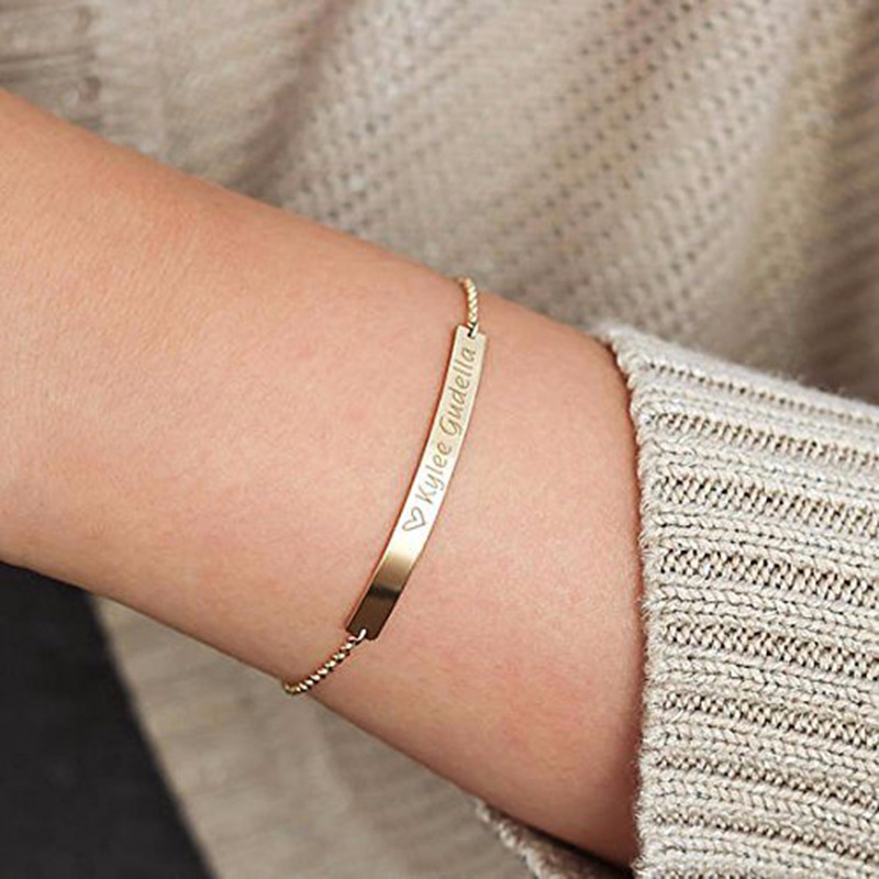 Elegant Personalized ID Bar Br - Coordinates Bracelet ulasan dan harga