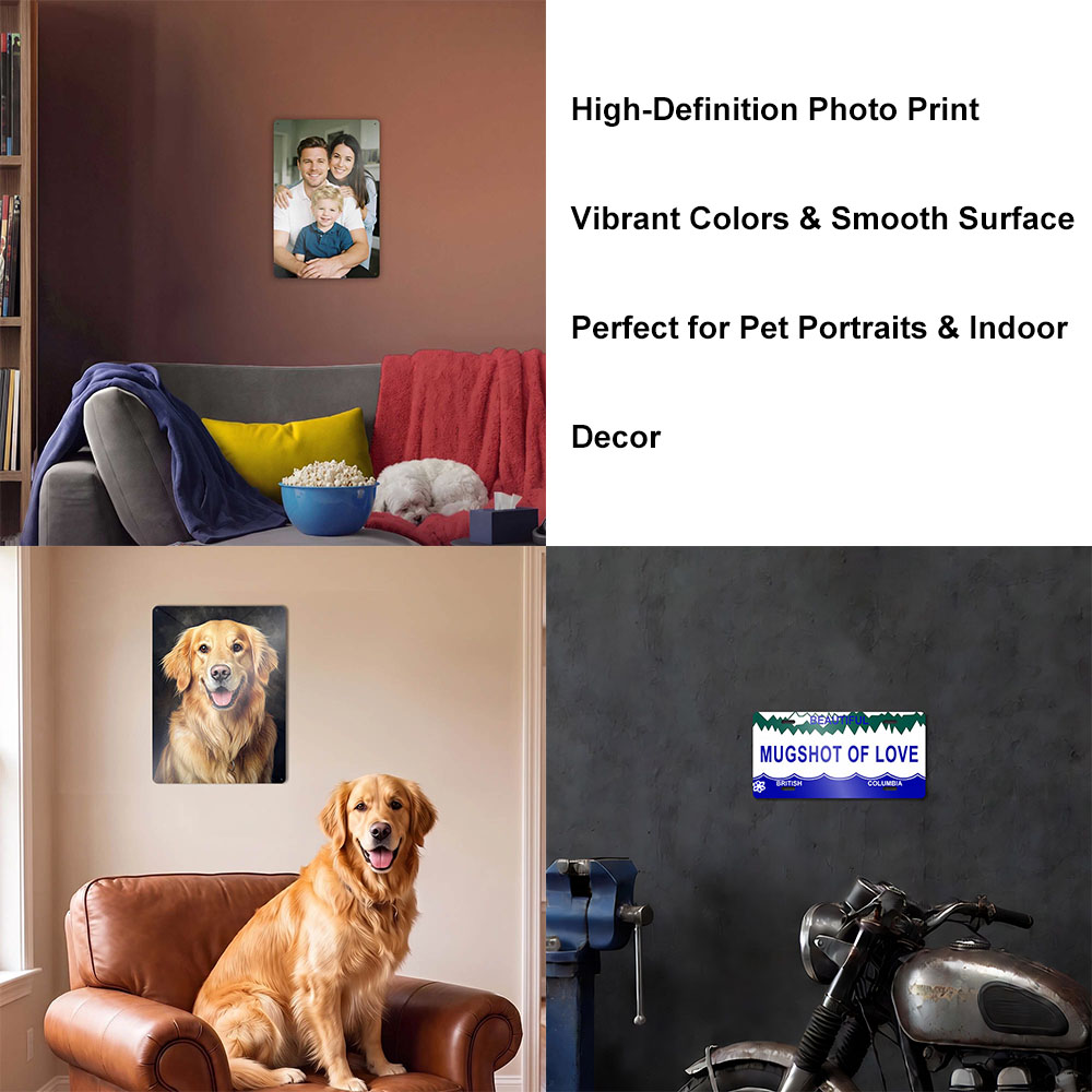 Custom Aluminum Metal Sign Per - Pet Portrait Custom ulasan dan harga