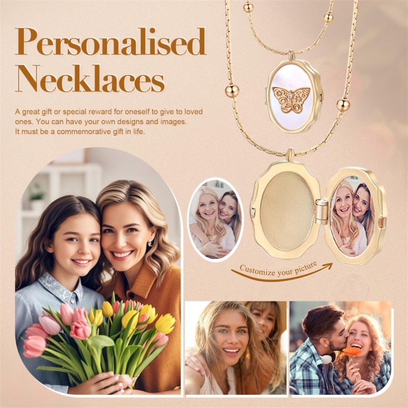 Personality Angel Locket Neckl - Birth Flower Necklace ulasan dan harga
