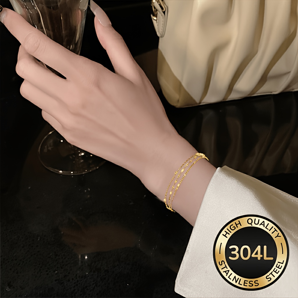 3 Pieces of 18K Gold-Plated 30 - Coordinates Bracelet ulasan dan harga